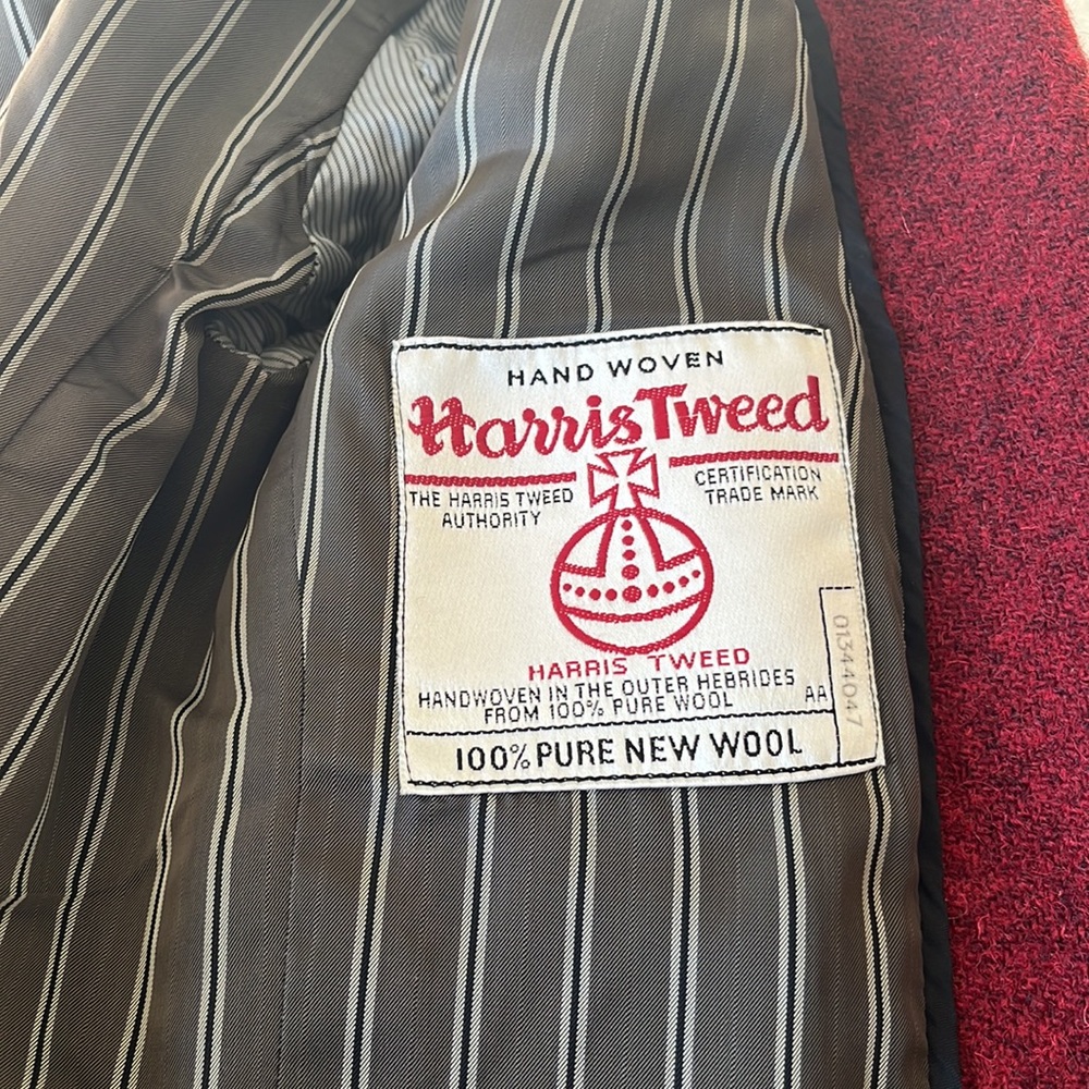 Rag & Bone 100% pure new wool hand woven red tweed blazer jacket size 2 - Picture 11 of 12